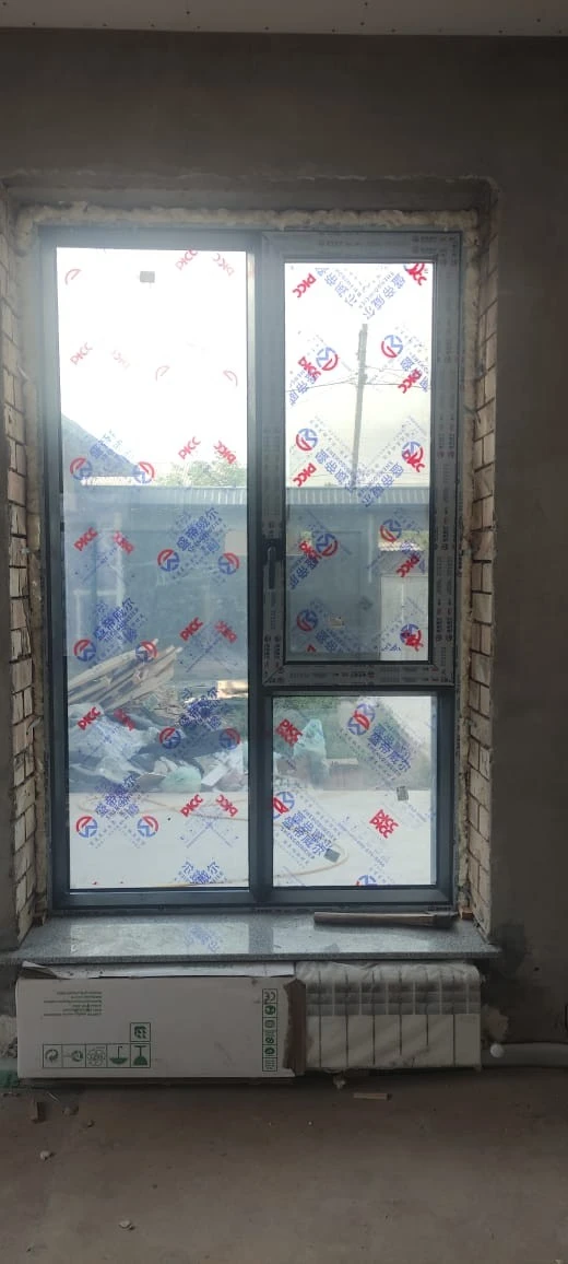 Customer and neighbours viewing 93 Series aluminium windows at a home project in Zafar, Tashkent Customer and neighbours viewing 93 Series aluminium windows at a home project in Zafar, Tashkent